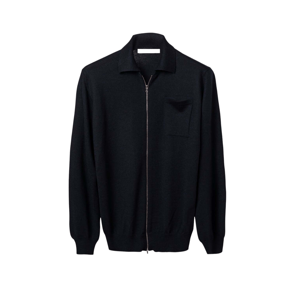 Giacca Uomo misto Cashmere Lana e Seta Zip shooting-0