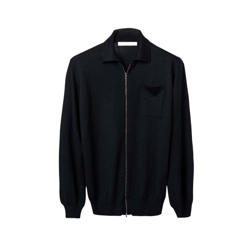 Giacca Uomo misto Cashmere Lana e Seta Zip shooting-0