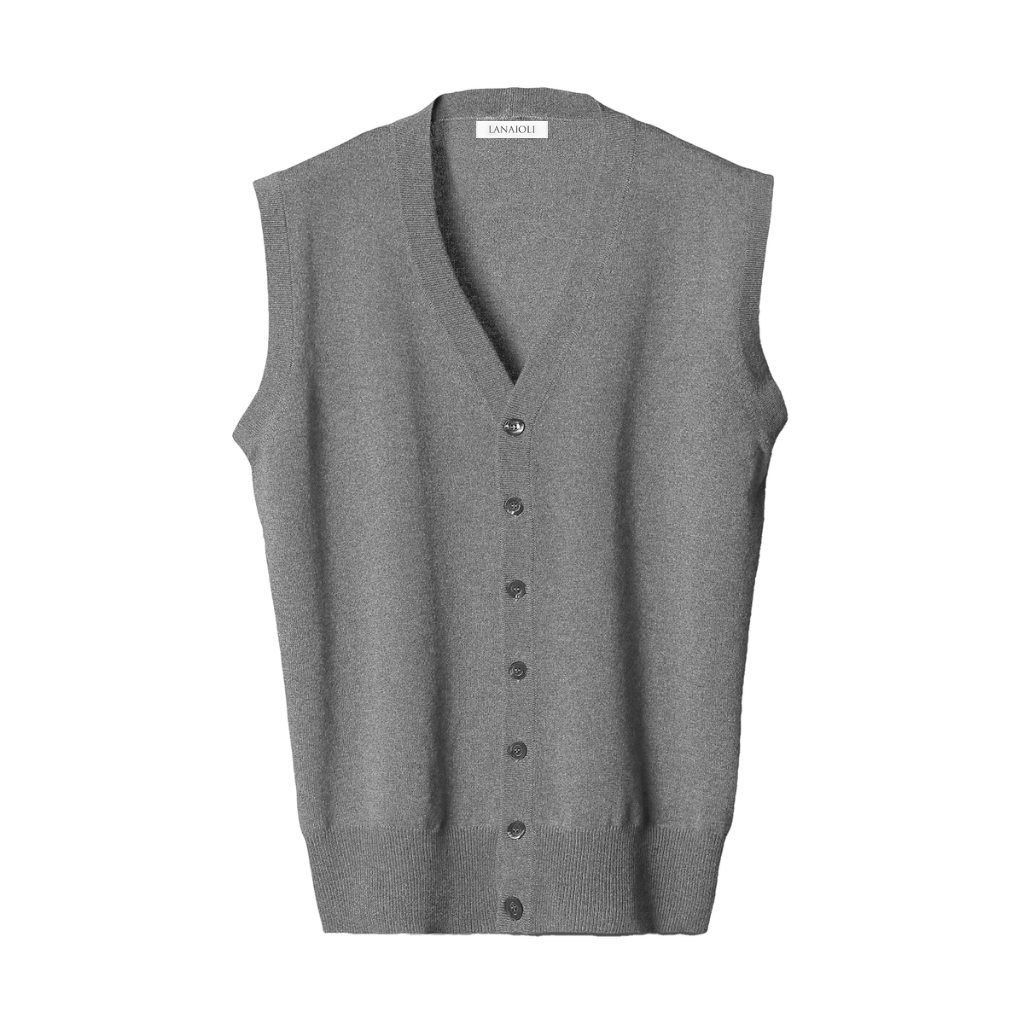 Gilet Uomo Misto Cashmere e Seta-6