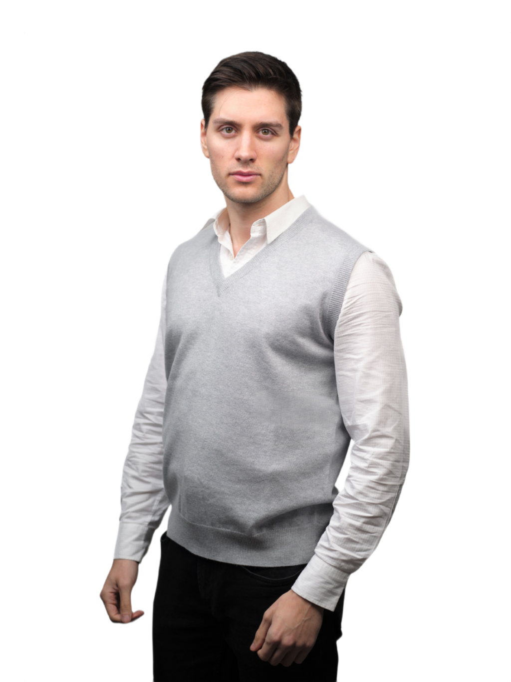 Gilet Uomo Puro Cashmere scollo a V-2