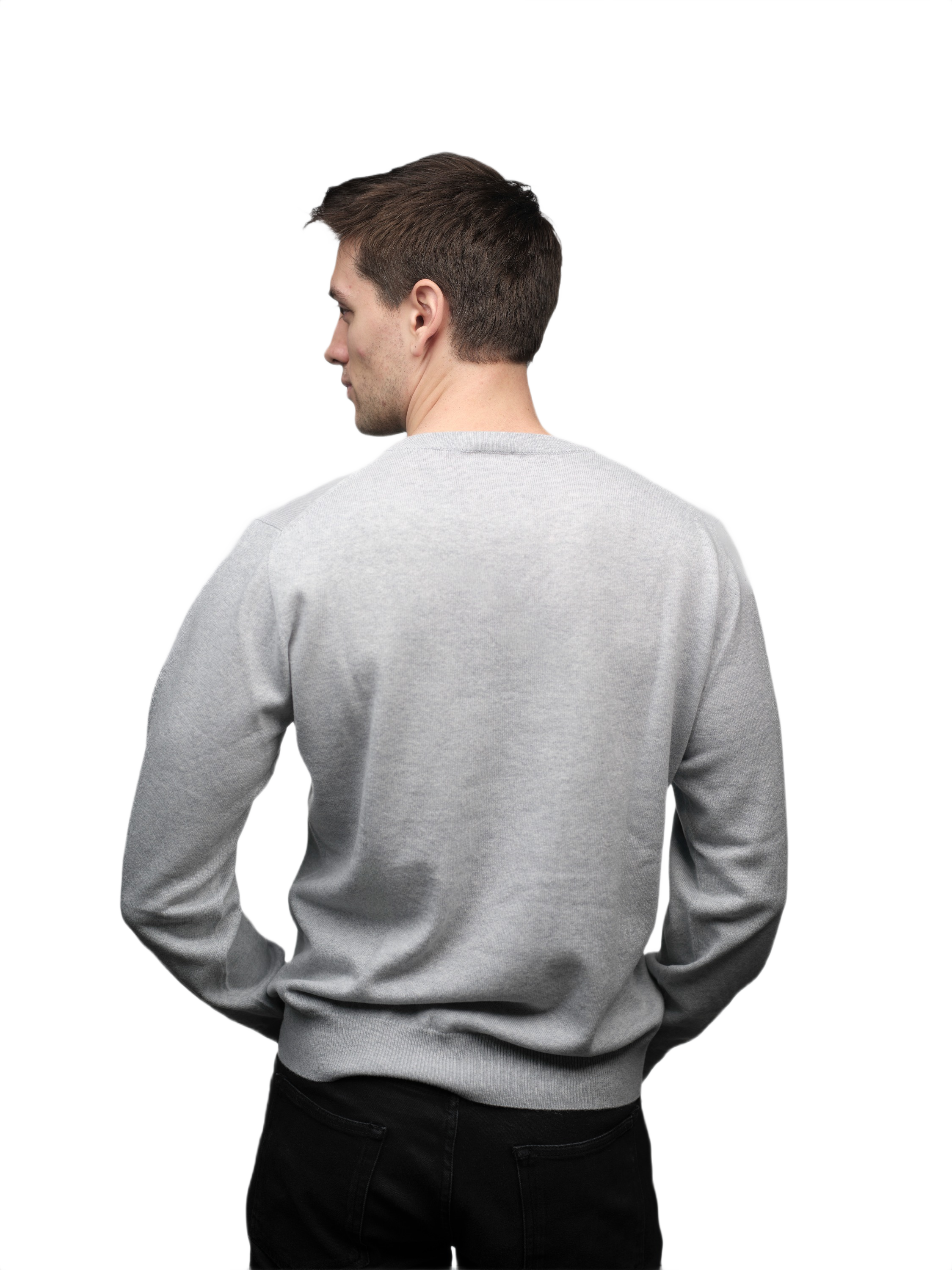 Men's 100% Pure Cashmere V-Neck Sweater-1