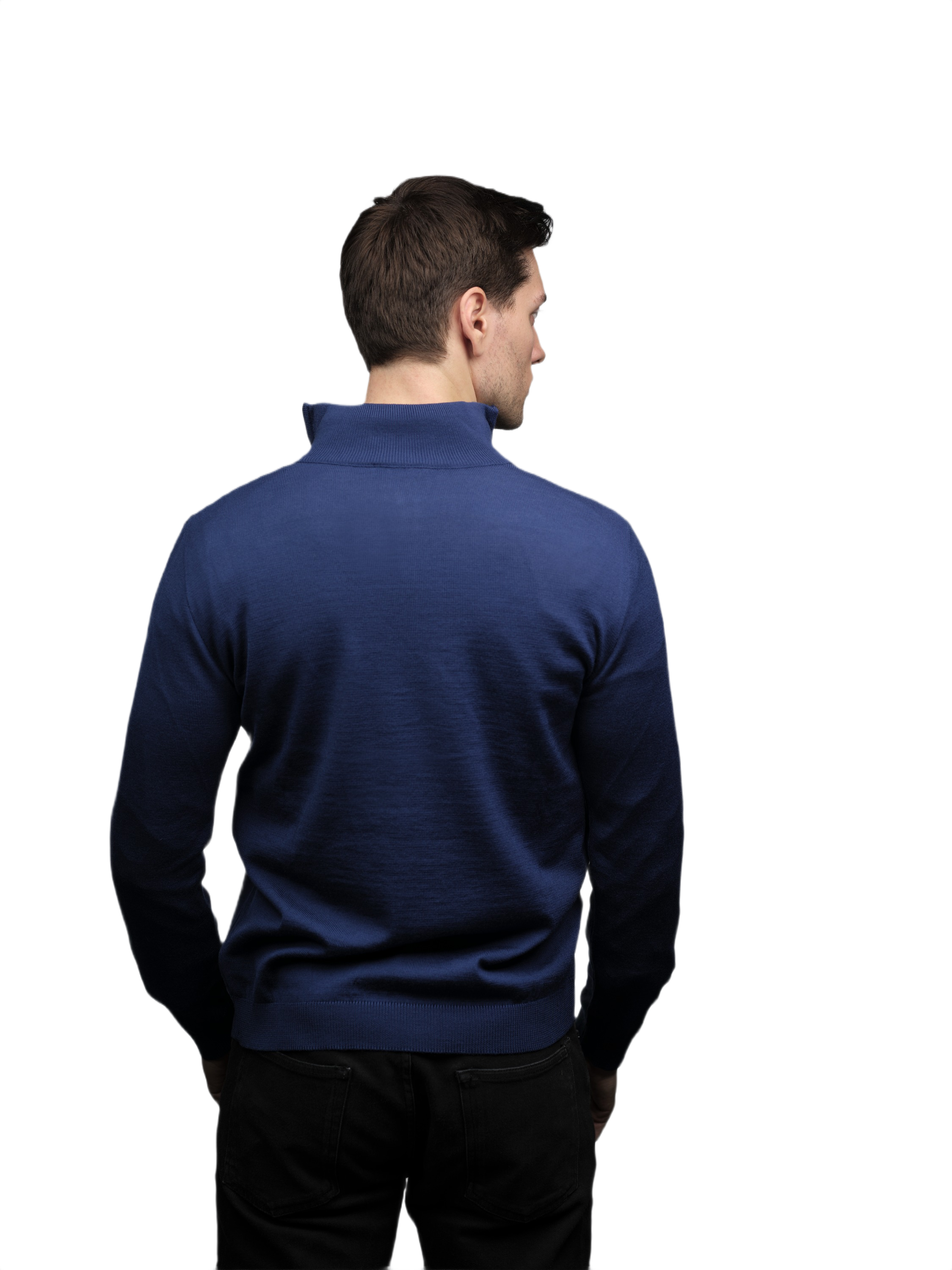 Maglia Uomo Mezza Zip in Lana Merino-1