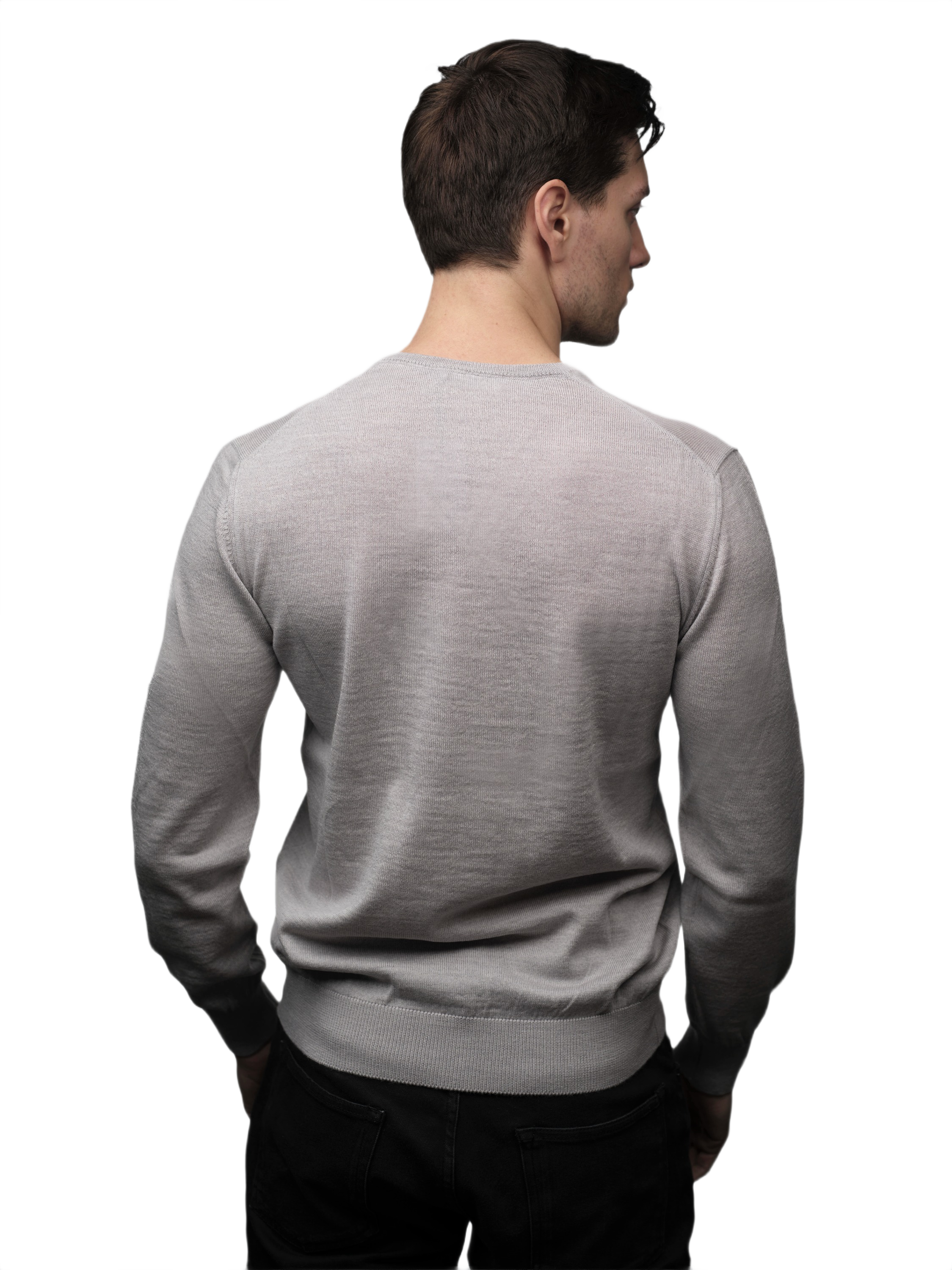 Maglia Uomo Scollo V Lana Merino Extrafine-1
