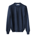 Men's Crew Neck Sweater in Cashmere, Silk and Extrafine Merino Wool Blend-5