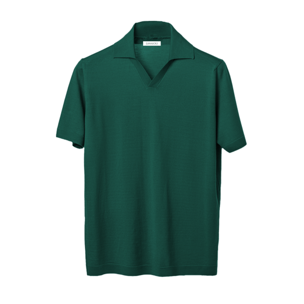 Polo Uomo Maniche Corte Pura Lana Merino Extrafine-2