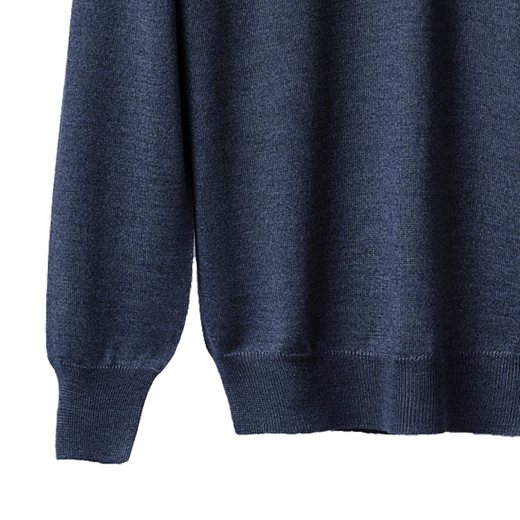 Maglia Uomo in misto Cashmere, Seta e Lana Merino Extrafine Scollo a V-4